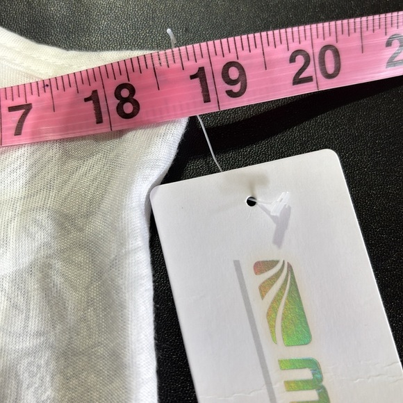 Marika Sheer White floral, sleeveless,scoop neck,soft comfy, athletic-casual - Picture 6 of 9